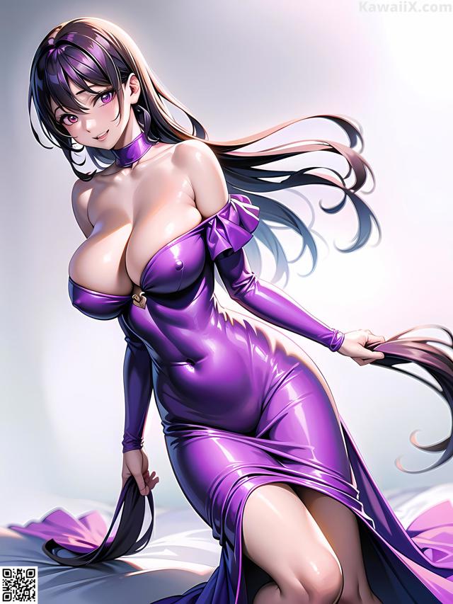 Hentai - 华彩繁花 Set 1 20230602 Part 34 No.c76c11 A woman in a purple dress is posing for a picture.